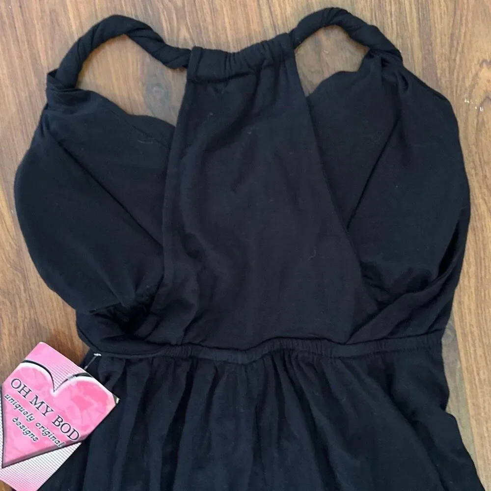 NWT Y2K black baby doll padded tank top S - Picture 6 of 6